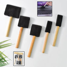 Multipurpose Sponge Brushes for Painting with Wooden Handles