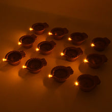 Flower Water Sensor Diyas for Diwali Decoration, Diwali (12 Pcs Set)