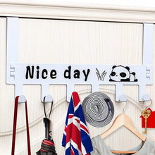 Heavy-Duty Carbon Steel Over Door Hook Rack for Towels & Coats (1 Pc, 6 Hooks)