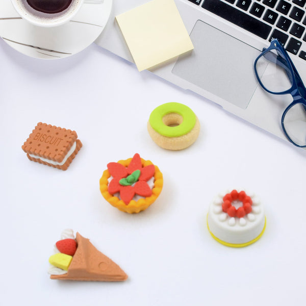 3D Fast Food Erasers Set, Cute Mini Colorful Erasers for Kids Gift & School (5 Pcs)