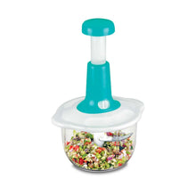 3-blade vegetable chopper for efficient food preparation.