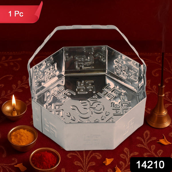 Steel Aura Octagon Devotional Tray