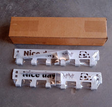 Heavy-Duty Carbon Steel Door Hook Hanger Rack (2 pc / 6 Hook / White)